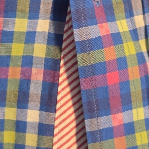 TAILORBYRD COLLECTION Stretch Men's Multi Color Plaid Button Down Size Medium - Picture 7 of 13